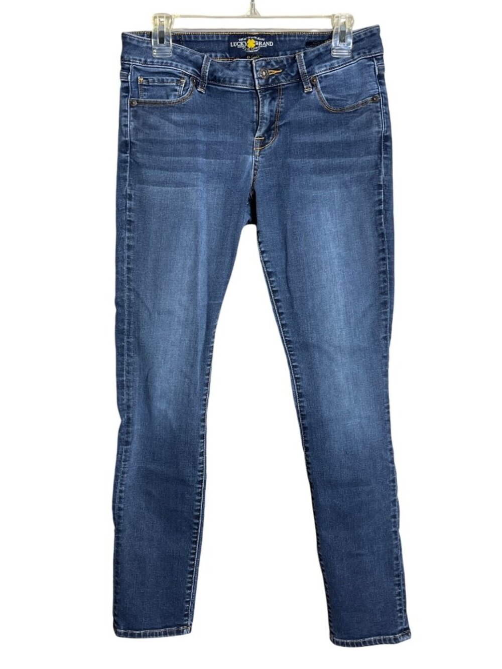 Lucky Brand Leyla Skinny Jeans 2010 Ankle Stretch Mid Rise Darker Blue Wom 6/28